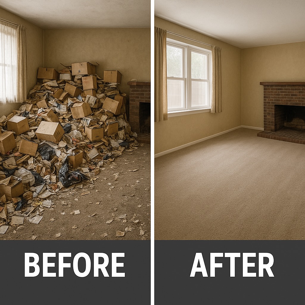 Junk removal jacksonville before and after