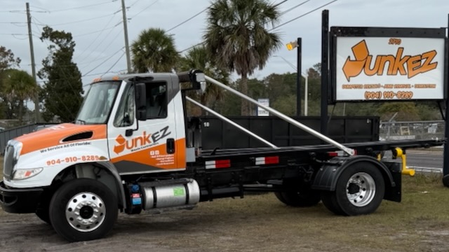 Roll-off dumpster delivered on-site in Jacksonville, Florida
